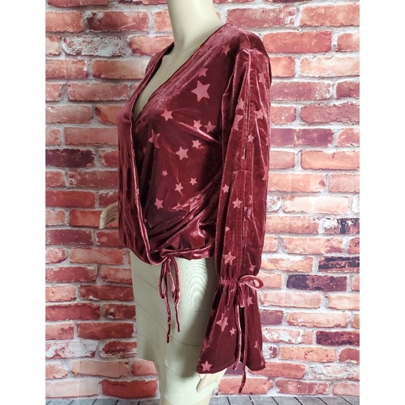 Vintage Havana Split Bell Sleeve Blouse Sm & Med - Picture 4 of 6